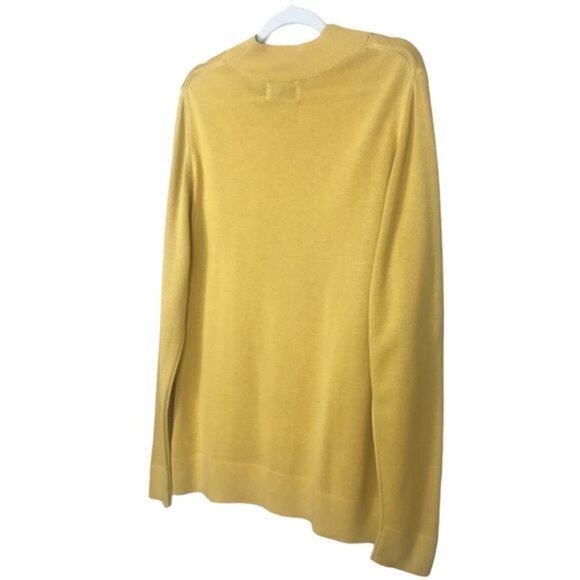 Old Navy Fine Knit Mock Neck Sweater Yellow Large - Picture 9 of 10